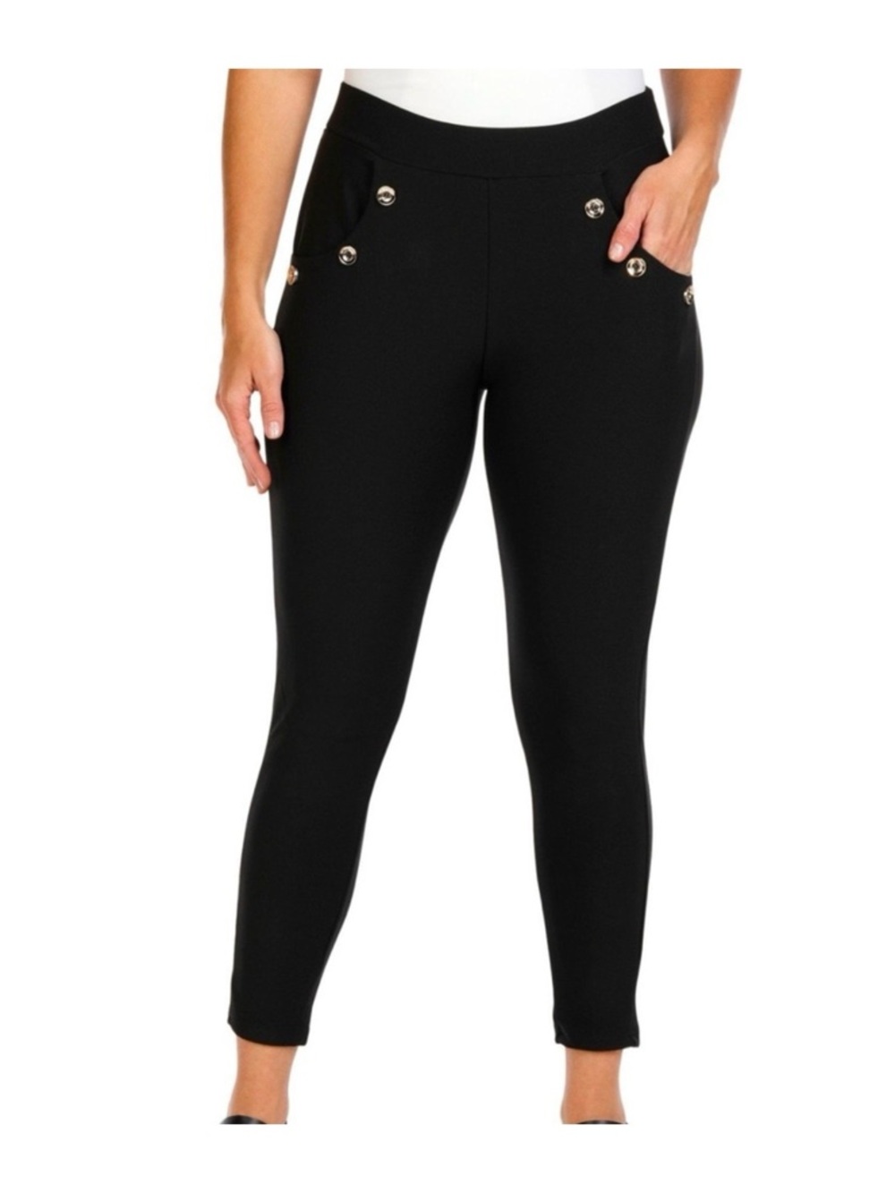 Maze pull on ankle cropped black pant Woman’s size 1X - Picture 2 of 16